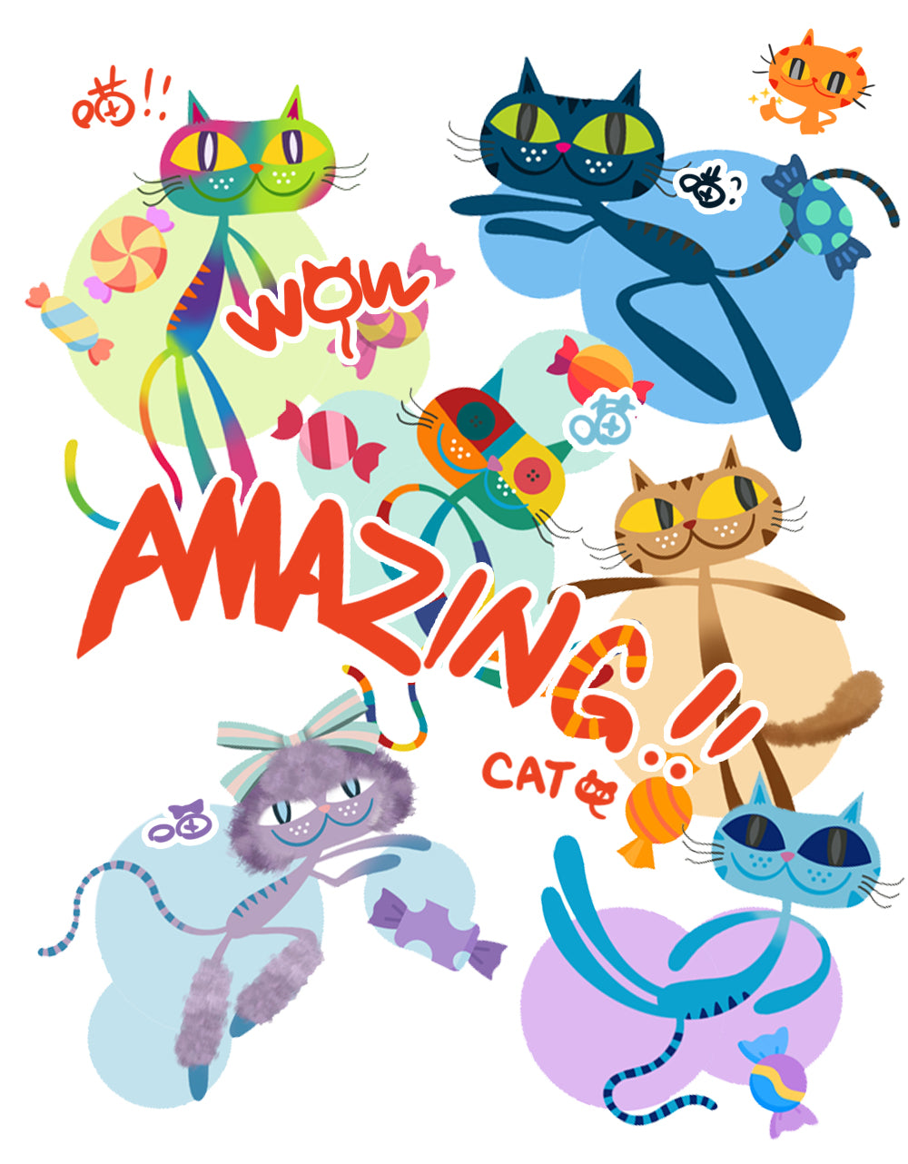 Orange Cat Blind Box Pendants