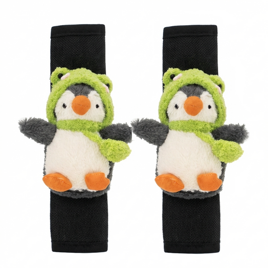 Joykey Cute Kawaii 2 PCS Penguin Seat Belt Cover Pad(Green Frog- 2 PCS)