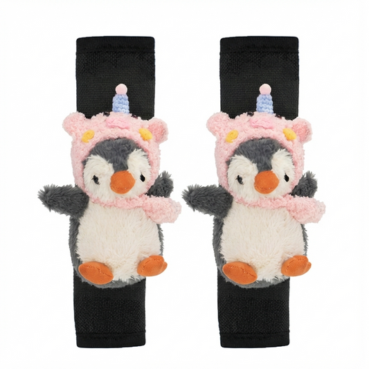 Joykey Cute Kawaii 2 PCS Penguin Seat Belt Cover Pad(Pink Pig - 2PCS)