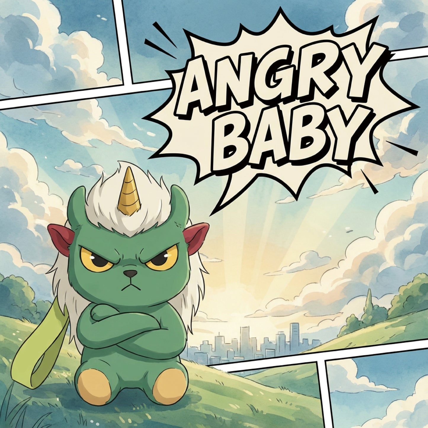 Joykey AngryBaby Unicorn Plush Keychain 12cm