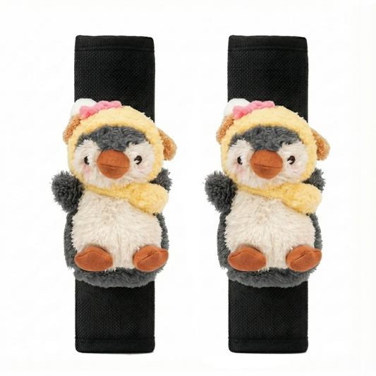 Joykey Cute Kawaii 2 PCS Penguin Seat Belt Cover Pad(Yellow Dog - 2PCS)
