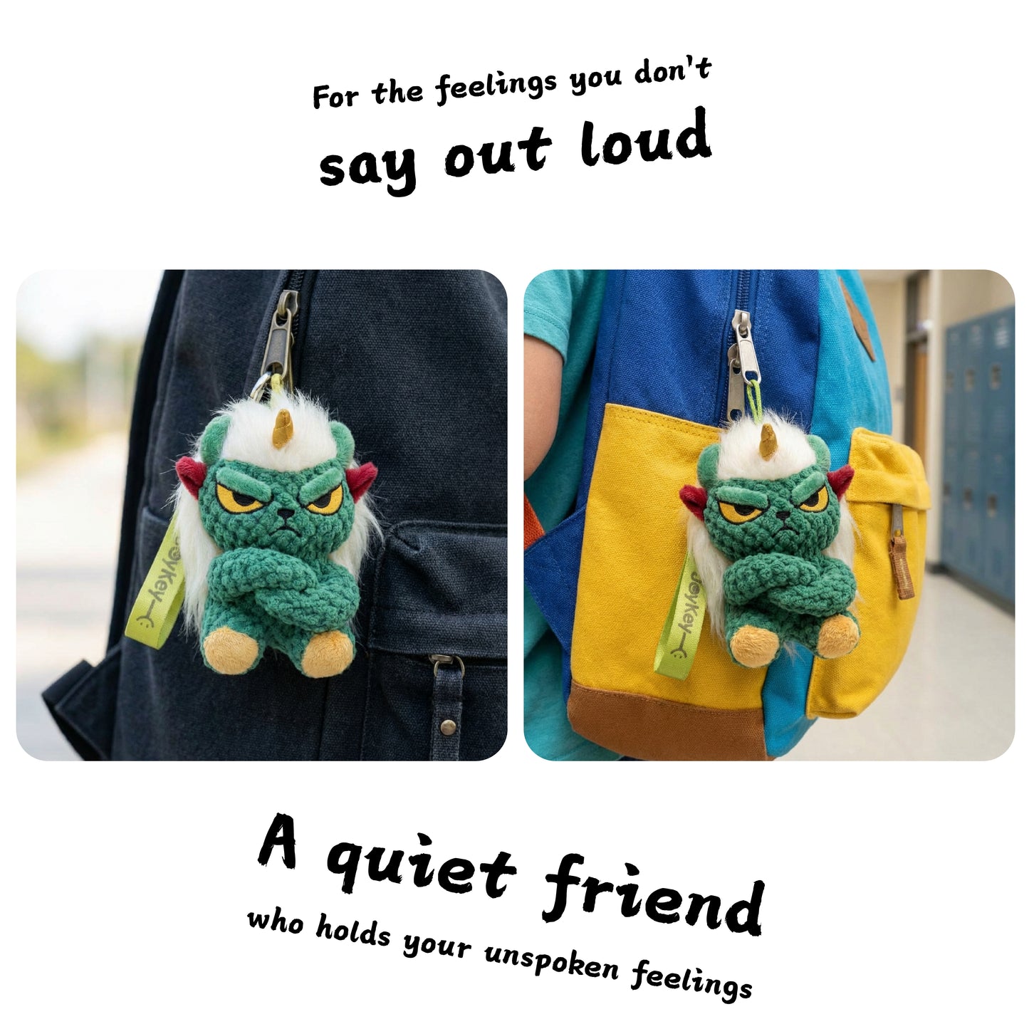 Joykey AngryBaby Unicorn Plush Keychain 12cm