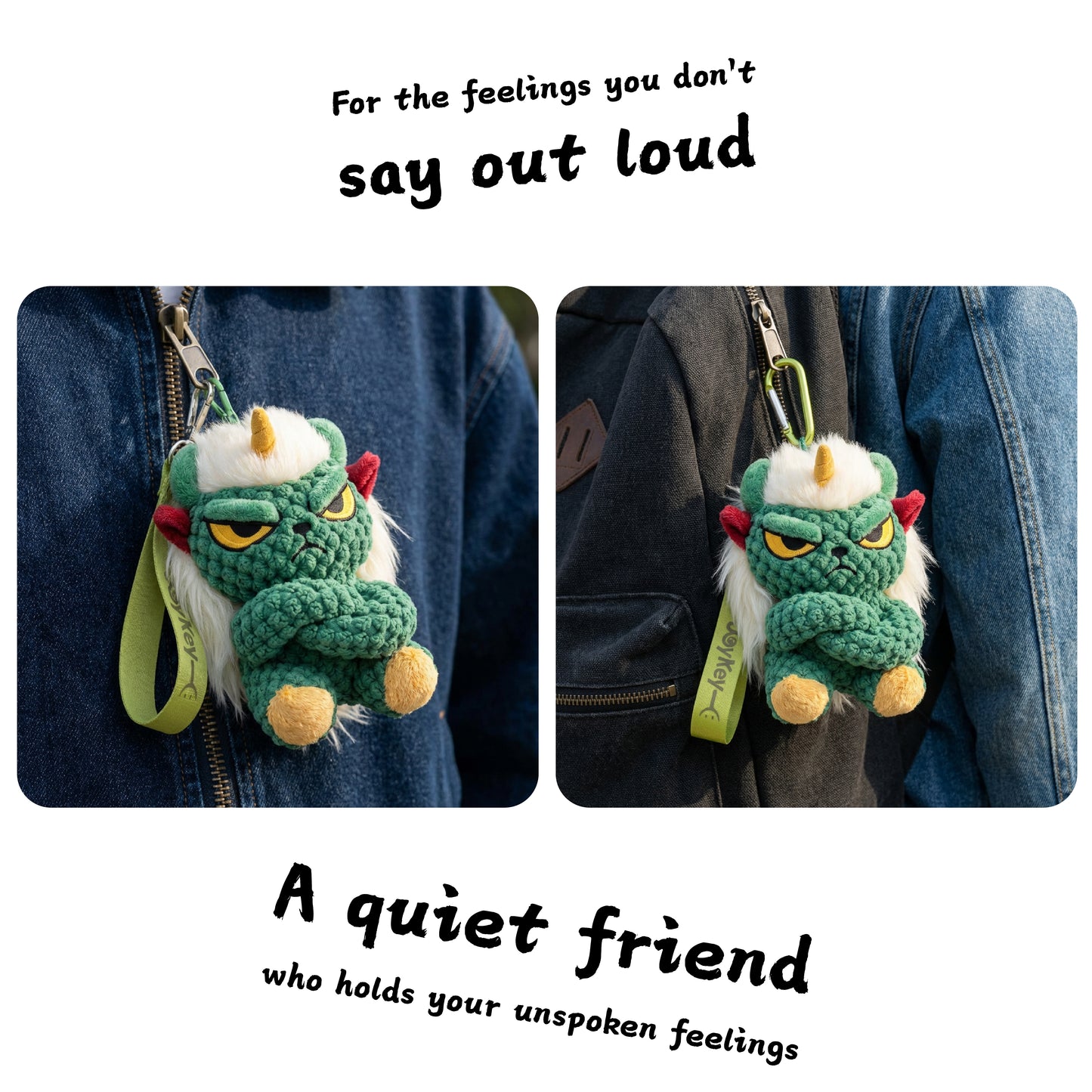 Joykey AngryBaby Unicorn Plush Keychain 12cm