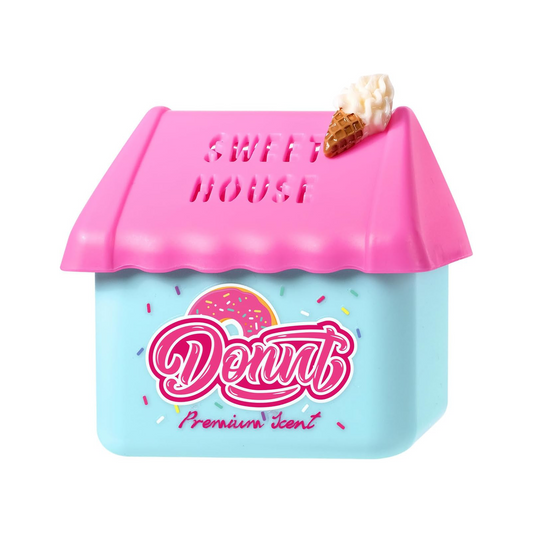 Premium Scented Gel Air Fresheners, Decorative House Shape, Multiple Fragrances, Donut, Ice Cream, Sweet Bakery, Coffee Scents for Car, Home (Pink Donut)