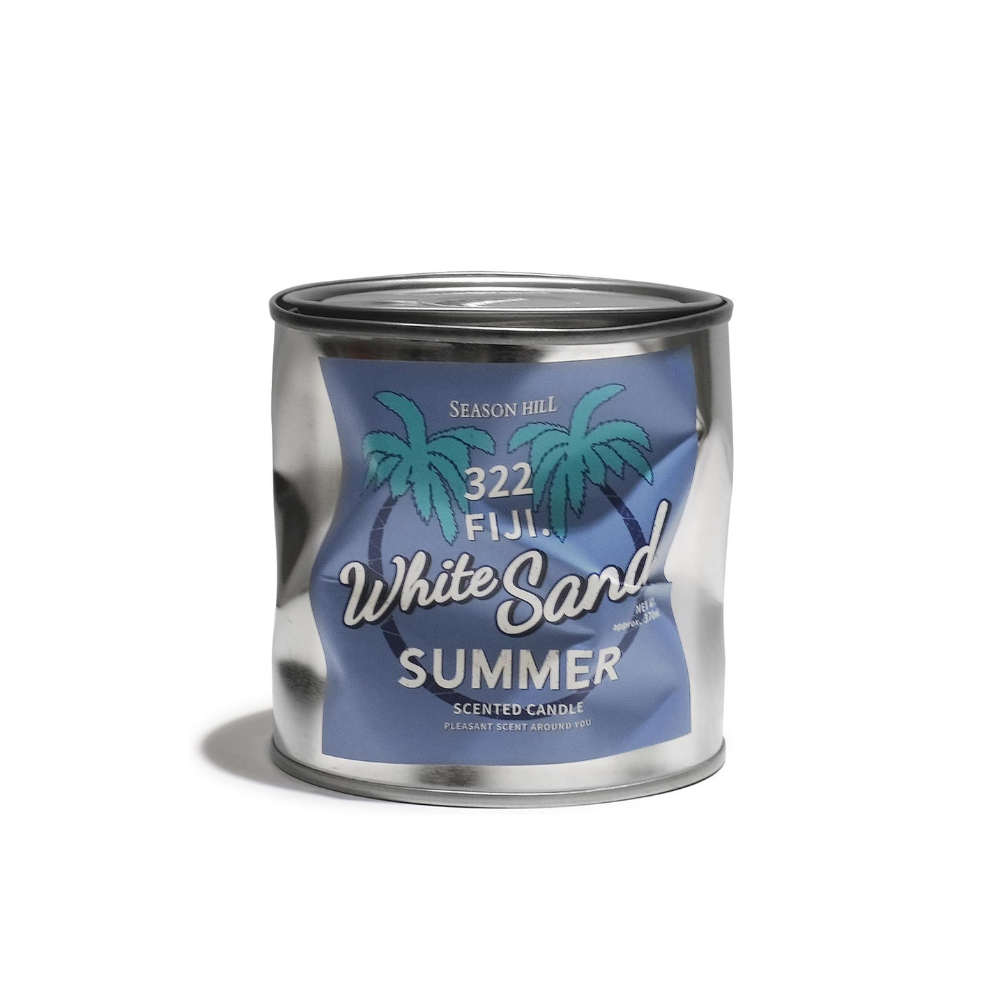 Scented Candles Set, Fiji White Sand Summer and Feel The Sunset Desert Candle, Metal Tin Container, Home Fragrance Collection, Gift Present (Both)