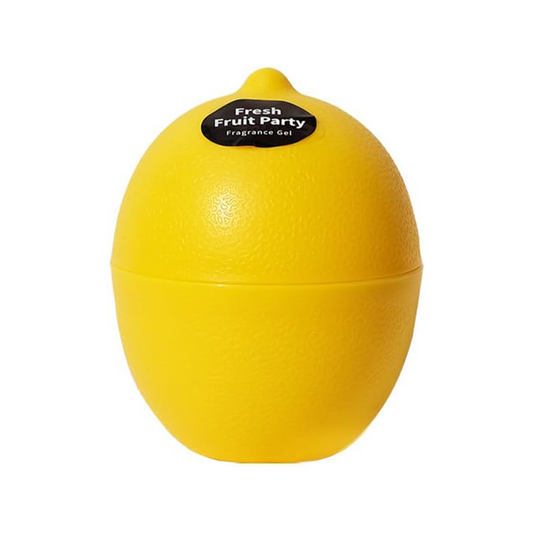 Fruit Party Fragrance Gel Air Freshener, Fruit-Shaped Containers, Home and Car Deodorizer (Yellow lemon)