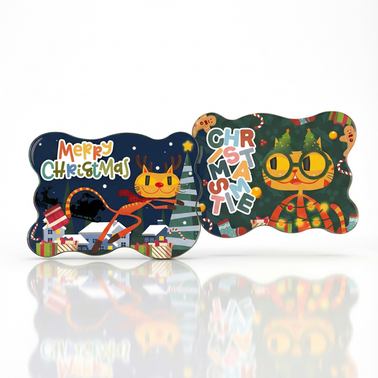 Christmas Orange Cat Fridge Magnet