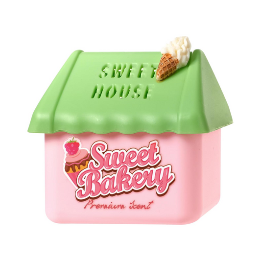 Premium Scented Gel Air Fresheners, Decorative House Shape, Multiple Fragrances, Donut, Ice Cream, Sweet Bakery, Coffee Scents for Car, Home (Green Sweet Bakery)