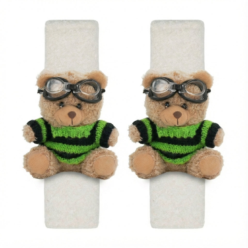 JoyKey Cute Bear Plush Seat Belt Strap Cover