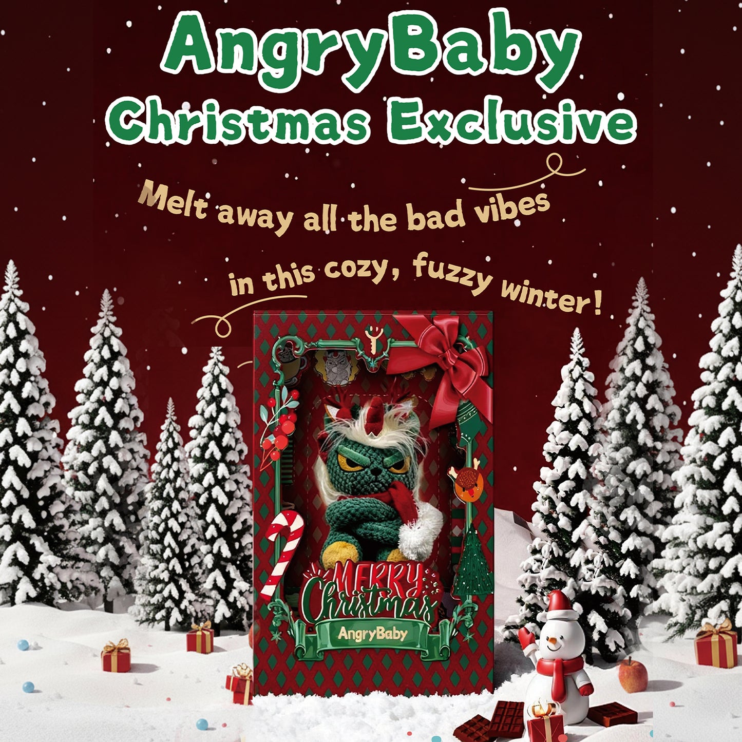 Joykey AngryBaby Christmas Plush 20cm Gift Set