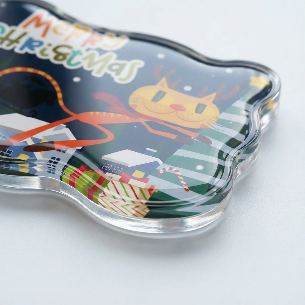 Christmas Orange Cat Fridge Magnet