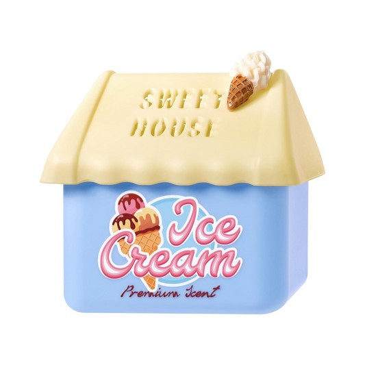 Premium Scented Gel Air Fresheners, Decorative House Shape, Multiple Fragrances, Donut, Ice Cream, Sweet Bakery, Coffee Scents for Car, Home (Pink Ice Cream)