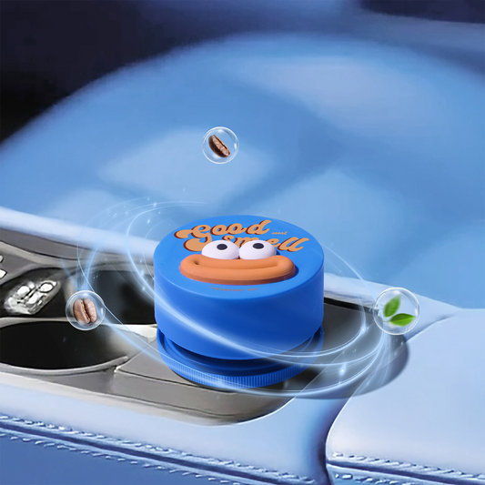 Solid Gel Air Freshener with Fun Cartoon Designs, Suitable for Homes, Bathrooms, Kitchens, Pet Areas, Boats, RVs, and Cars, Eliminating Odors (Blue, Coffee)