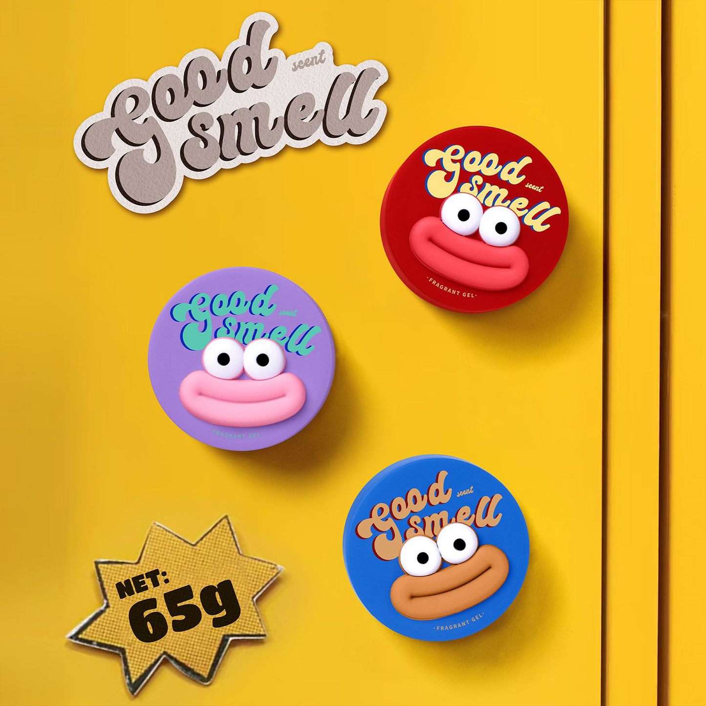 Solid Gel Air Freshener with Fun Cartoon Designs(All Color, All)