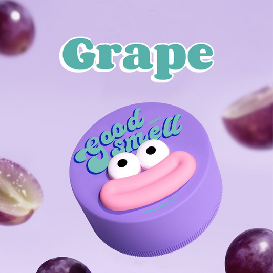 Solid Gel Air Freshener with Fun Cartoon Designs, Suitable for Homes, Bathrooms, Kitchens, Pet Areas, Boats, RVs, and Cars, Eliminating Odors (Purple, Grapes)