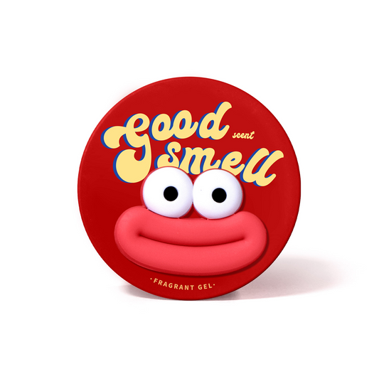 Solid Gel Air Freshener with Fun Cartoon Designs, Suitable for Homes, Bathrooms, Kitchens, Pet Areas, Boats, RVs, and Cars, Eliminating Odors (Red, Cherry)