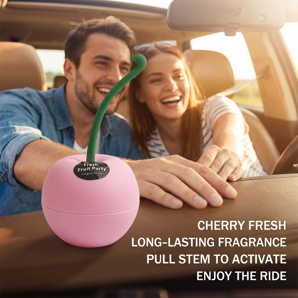 Fruit Party Fragrance Gel Air Freshener, Fruit-Shaped Containers, Home and Car Deodorizer (4 Colors)