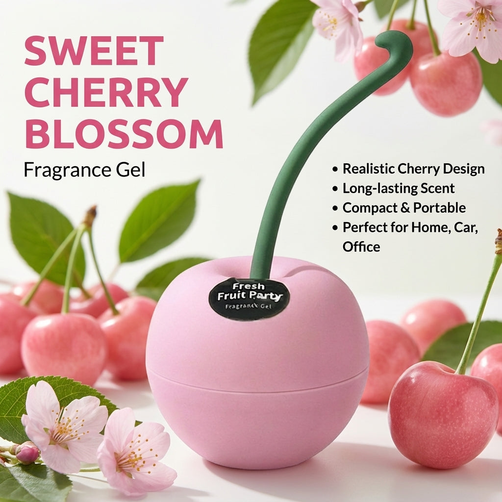 Fruit Party Fragrance Gel Air Freshener, Fruit-Shaped Containers, Home and Car Deodorizer (4 Colors)