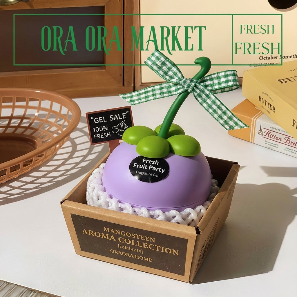 Fruit Party Fragrance Gel Air Freshener, Fruit-Shaped Containers, Home and Car Deodorizer (4 Colors)