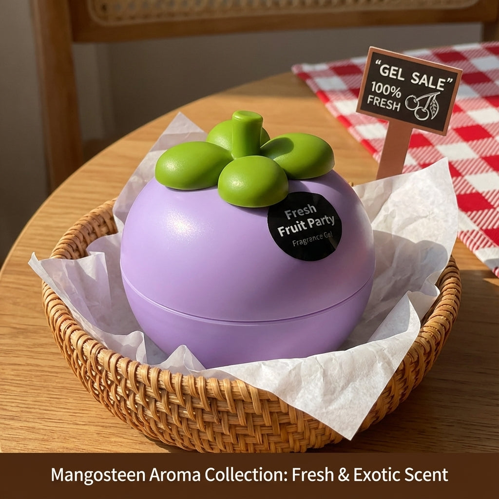Fruit Party Fragrance Gel Air Freshener, Fruit-Shaped Containers, Home and Car Deodorizer (4 Colors)