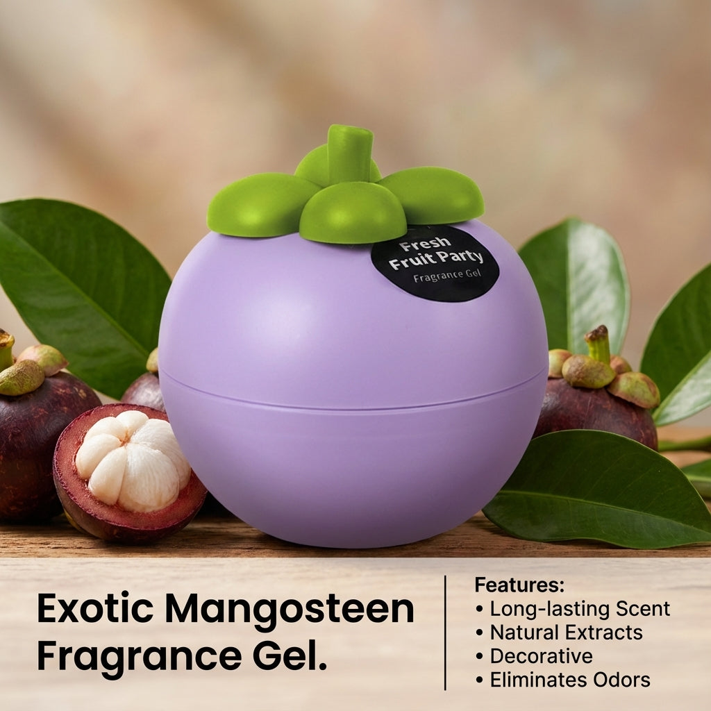 Fruit Party Fragrance Gel Air Freshener, Fruit-Shaped Containers, Home and Car Deodorizer (4 Colors)