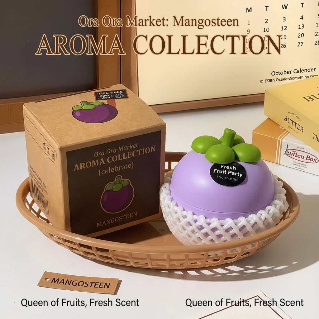 Fruit Party Fragrance Gel Air Freshener, Fruit-Shaped Containers, Home and Car Deodorizer (4 Colors)
