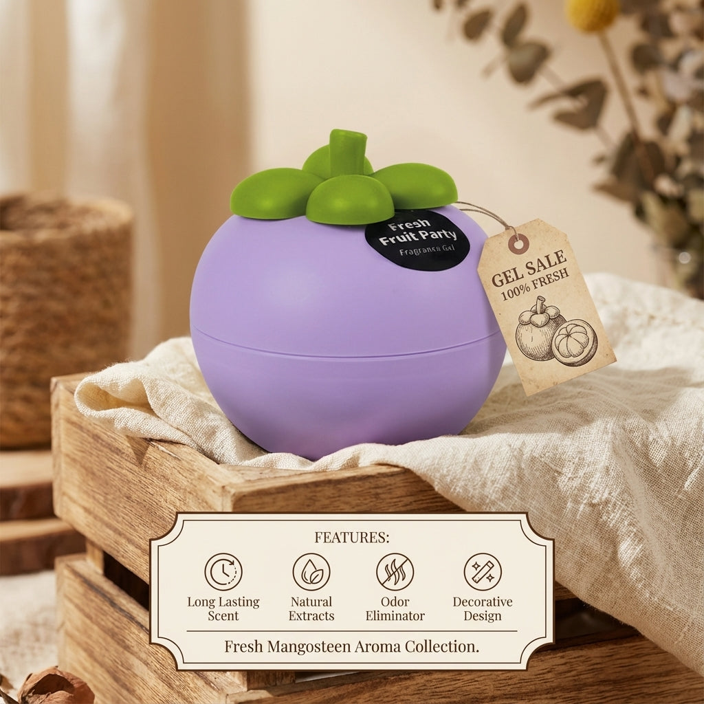Fruit Party Fragrance Gel Air Freshener, Fruit-Shaped Containers, Home and Car Deodorizer (4 Colors)