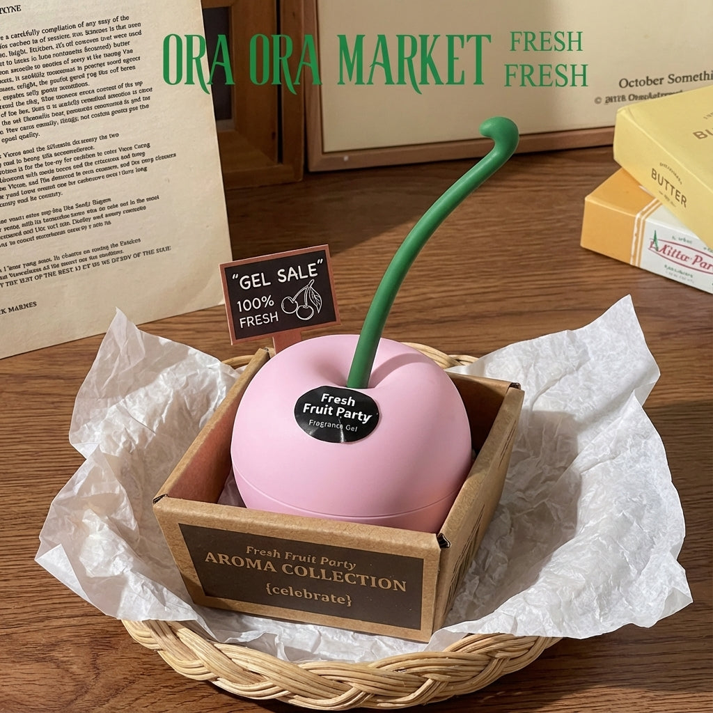 Fruit Party Fragrance Gel Air Freshener, Fruit-Shaped Containers, Home and Car Deodorizer (4 Colors)