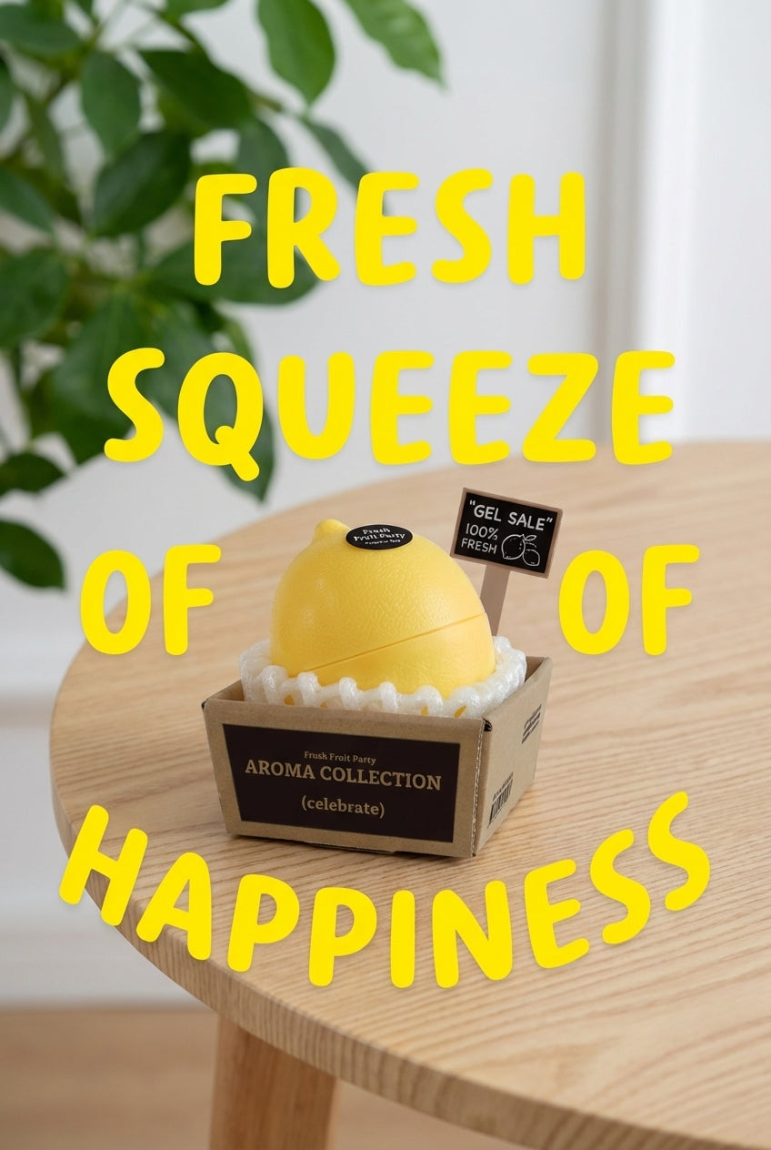 Fruit Party Fragrance Gel Air Freshener, Fruit-Shaped Containers, Home and Car Deodorizer (4 Colors)