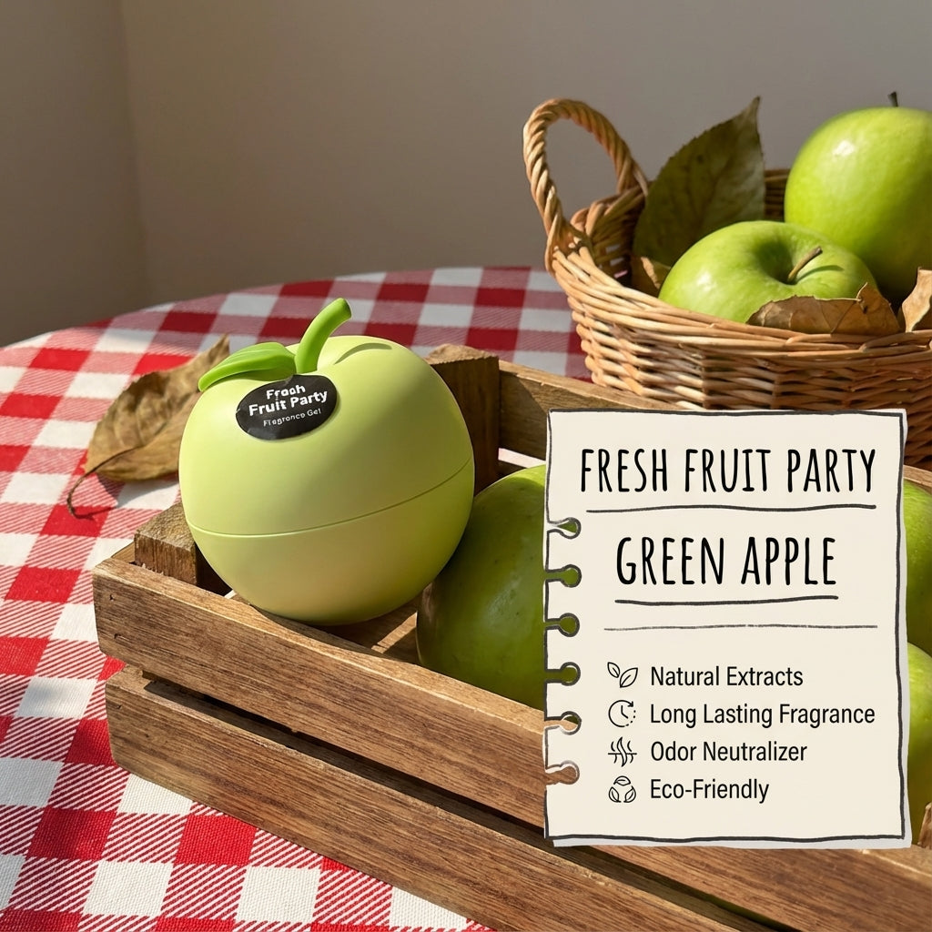 Fruit Party Fragrance Gel Air Freshener, Fruit-Shaped Containers, Home and Car Deodorizer (4 Colors)