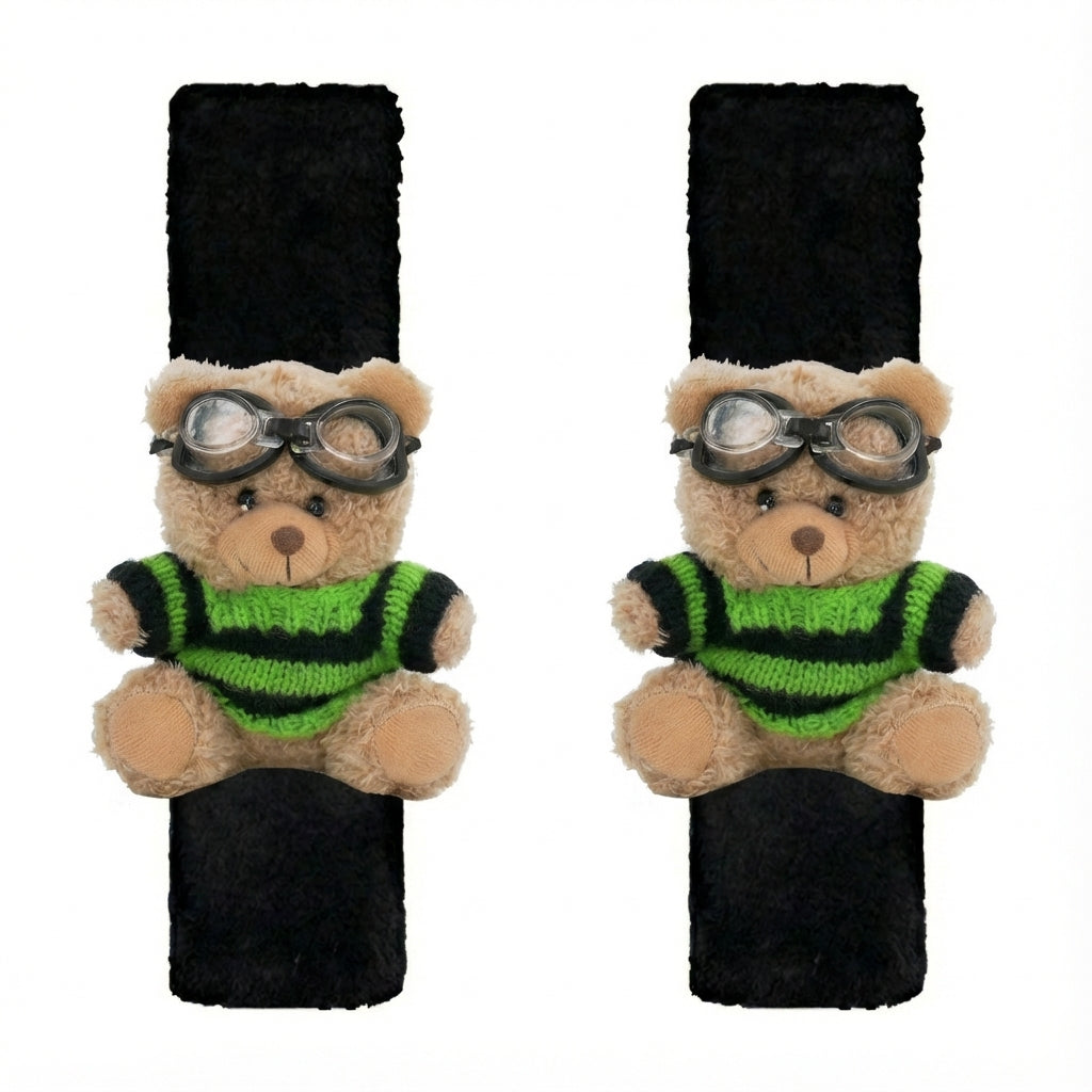 JoyKey Cute Bear Plush Seat Belt Strap Cover