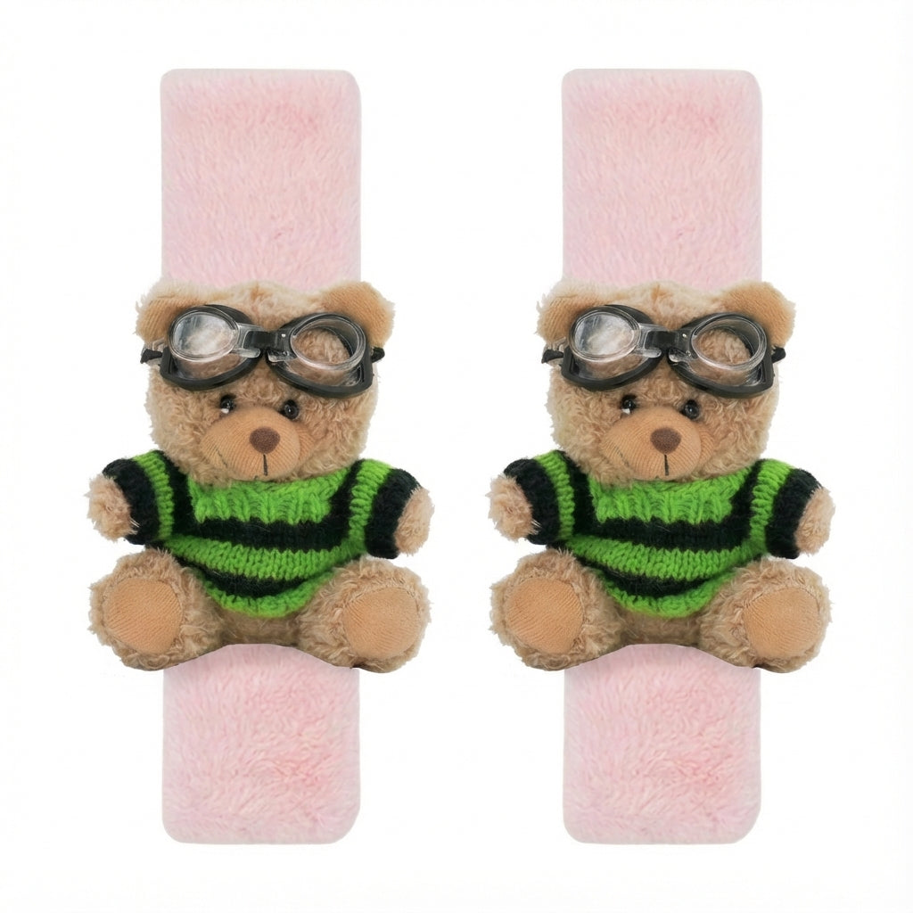 JoyKey Cute Bear Plush Seat Belt Strap Cover